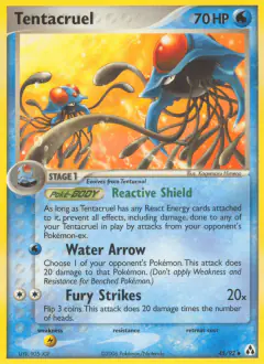 Tentacruel 45/92 Uncommon card from Legend Maker