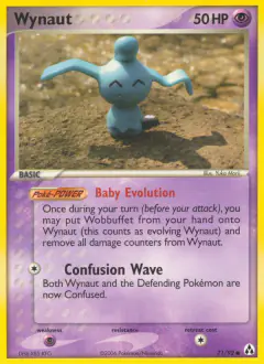 Wynaut 71/92 Common card from Legend Maker