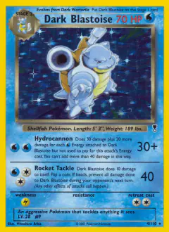 Dark Blastoise 4/110 Rare Holo card from Legendary Collection