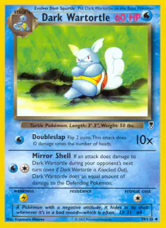 Dark Wartortle 39/110 Uncommon card from Legendary Collection