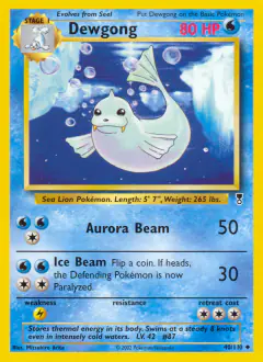 Dewgong 40/110 Uncommon card from Legendary Collection