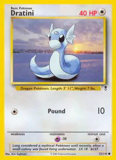 Dratini 72/110 Common card from Legendary Collection