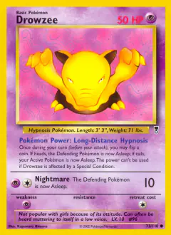 Drowzee 73/110 Common card from Legendary Collection
