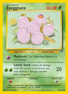 Exeggcute 75/110 Common card from Legendary Collection