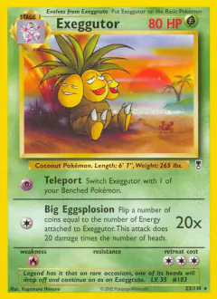 Exeggutor 23/110 Rare card from Legendary Collection