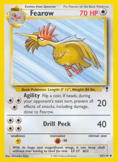 Fearow 42/110 Uncommon card from Legendary Collection