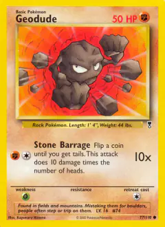 Geodude 77/110 Common card from Legendary Collection