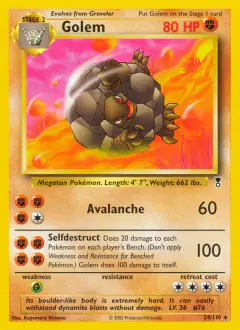 Golem 24/110 Rare card from Legendary Collection