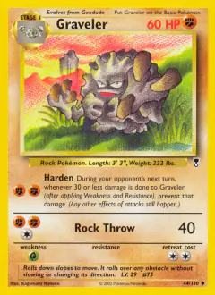 Graveler 44/110 Uncommon card from Legendary Collection