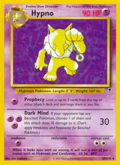 Hypno 25/110 Rare card from Legendary Collection