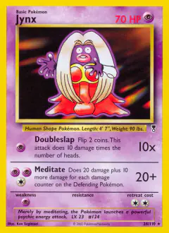 Jynx 26/110 Rare card from Legendary Collection