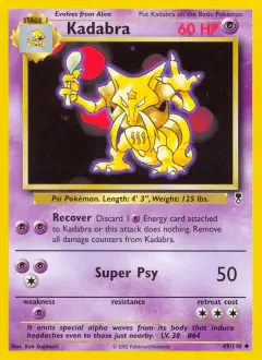 Kadabra 49/110 Uncommon card from Legendary Collection