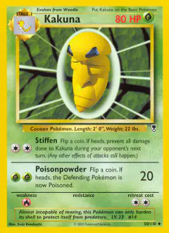 Kakuna 50/110 Uncommon card from Legendary Collection
