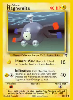 Magnemite 80/110 Common card from Legendary Collection