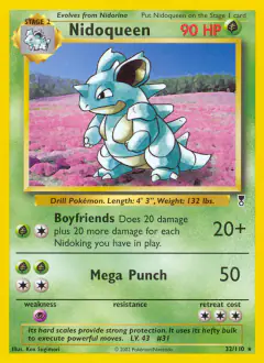 Nidoqueen 32/110 Rare card from Legendary Collection
