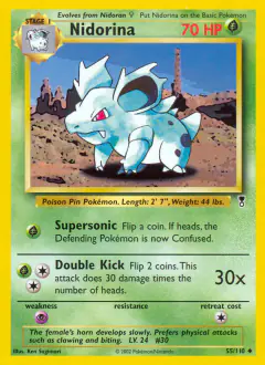 Nidorina 55/110 Uncommon card from Legendary Collection