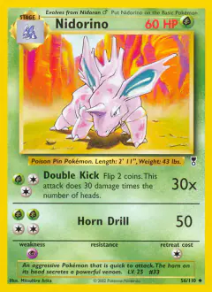Nidorino 56/110 Uncommon card from Legendary Collection