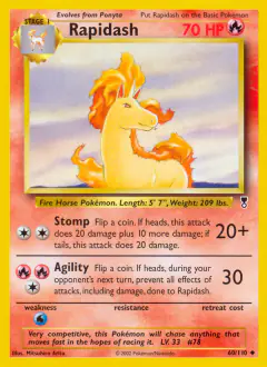 Rapidash 60/110 Uncommon card from Legendary Collection