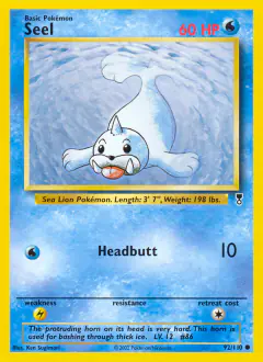 Seel 92/110 Common card from Legendary Collection