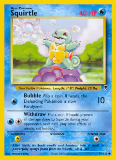 Squirtle 95/110 Common card from Legendary Collection