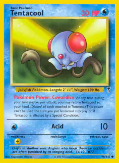 Tentacool 96/110 Common card from Legendary Collection
