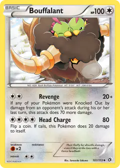 Bouffalant 107/113 Uncommon card from Legendary Treasures