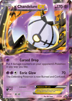 Chandelure-EX 77/113 Rare Holo EX card from Legendary Treasures
