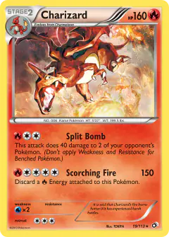 Charizard 19/113 Rare Holo card from Legendary Treasures