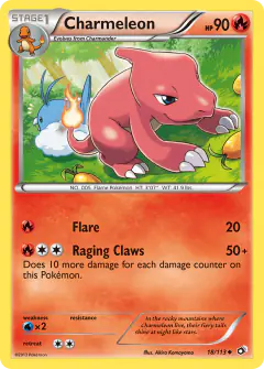 Charmeleon 18/113 Uncommon card from Legendary Treasures