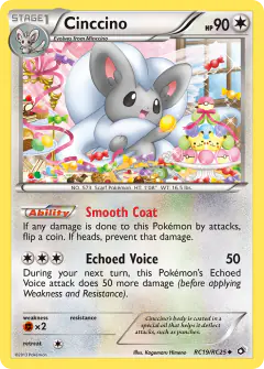 Cinccino RC19/RC25 Uncommon card from Legendary Treasures