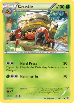 Crustle 14/113 Uncommon card from Legendary Treasures