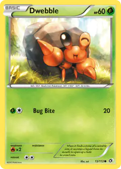 Dwebble 13/113 Common card from Legendary Treasures