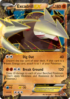 Excadrill-EX 82/113 Rare Holo EX card from Legendary Treasures