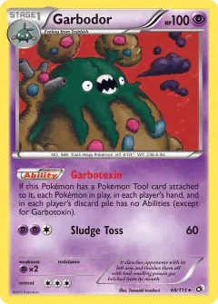 Garbodor 68/113 Rare Holo card from Legendary Treasures