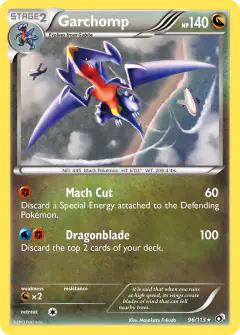 Garchomp 96/113 Rare Holo card from Legendary Treasures