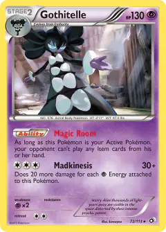 Gothitelle 72/113 Rare Holo card from Legendary Treasures