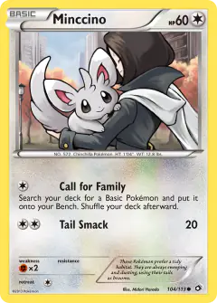 Minccino 104/113 Common card from Legendary Treasures