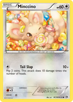 Minccino RC18/RC25 Common card from Legendary Treasures
