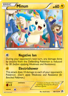 Minun 48/113 Uncommon card from Legendary Treasures