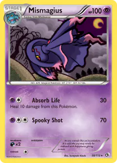 Mismagius 58/113 Rare card from Legendary Treasures