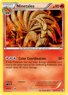 Ninetales 21/113 Rare card from Legendary Treasures