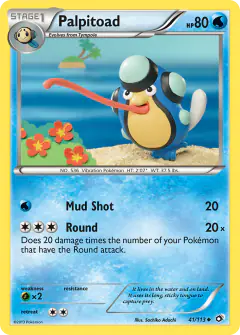 Palpitoad 41/113 Uncommon card from Legendary Treasures