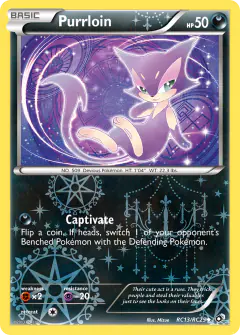 Purrloin RC13/RC25 Uncommon card from Legendary Treasures