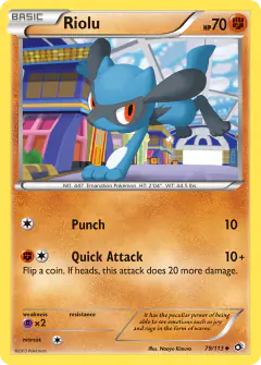Riolu 79/113 Uncommon card from Legendary Treasures