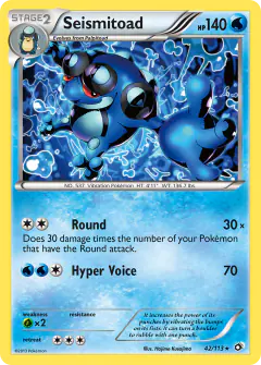 Seismitoad 42/113 Rare card from Legendary Treasures