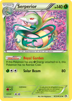 Serperior RC3/RC25 Uncommon card from Legendary Treasures