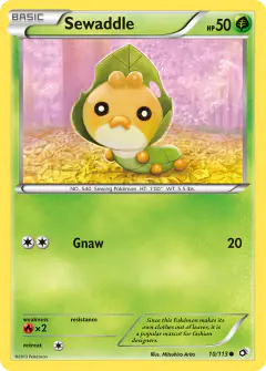 Sewaddle 10/113 Common card from Legendary Treasures