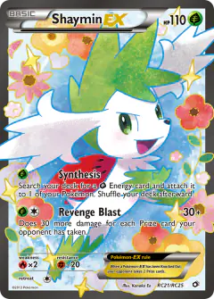 Shaymin-EX RC21/RC25 Rare Ultra card from Legendary Treasures