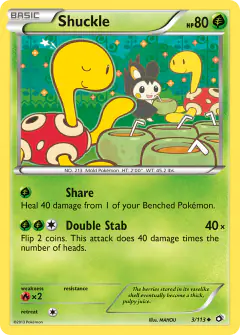 Shuckle 3/113 Uncommon card from Legendary Treasures