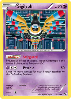 Sigilyph 66/113 Rare Holo card from Legendary Treasures